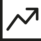 Graph up arrow icon